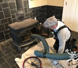 cleaning wood burning stove